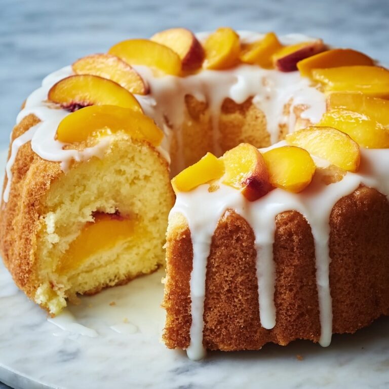 Peach Buttermilk Pound Cake Recipe