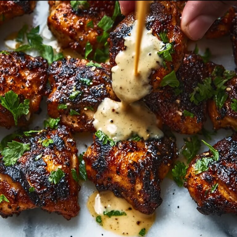 Grilled Chicken Bites with Creamy Garlic Sauce Recipe