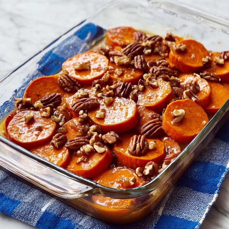 Candied Sweet Potatoes with Maple, Cinnamon, and Pecans Recipe