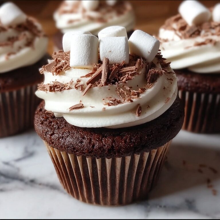 Hot Cocoa Cupcakes with Marshmallow Frosting Recipe