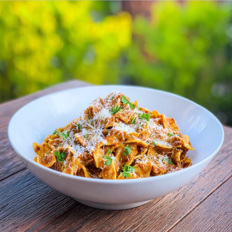 Roasted Tomato, Garlic & Almond Pesto with Homemade Fresh Tagliatelle Recipe