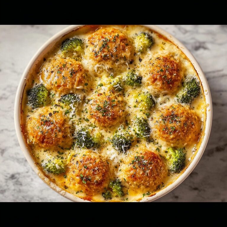 Creamy Broccoli Cheddar Casserole with Garlic Butter Pretzels Recipe