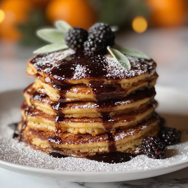 Pumpkin Sage Pancakes with Blackberry Sauce Recipe