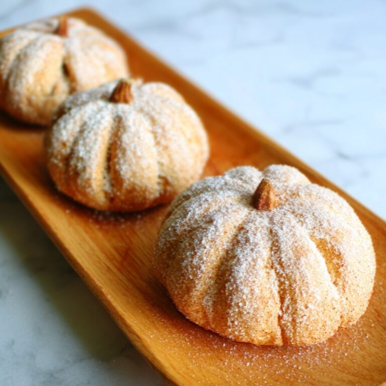 Pumpkin-Shaped Rolls with Pecan Center and Pumpkin Spice Glaze Recipe