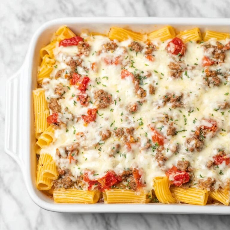 Cheesy Italian Sausage and Spinach Pasta Bake Recipe