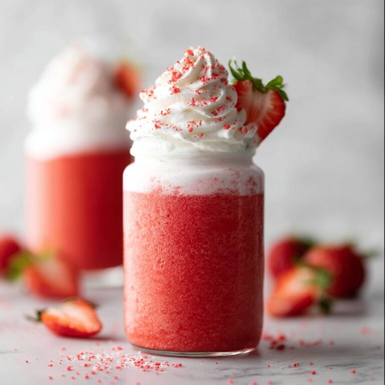 Strawberry Slushie with Vegan Italian Meringe Recipe