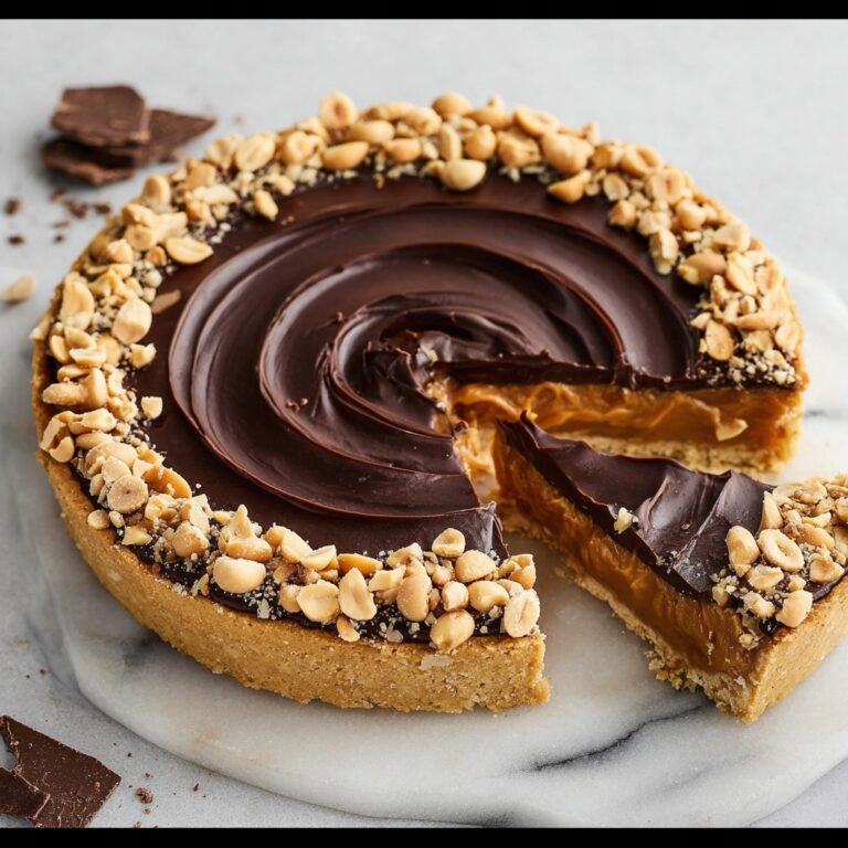 Vegan Snickers Tart (No Bake, Gluten-Free) Recipe