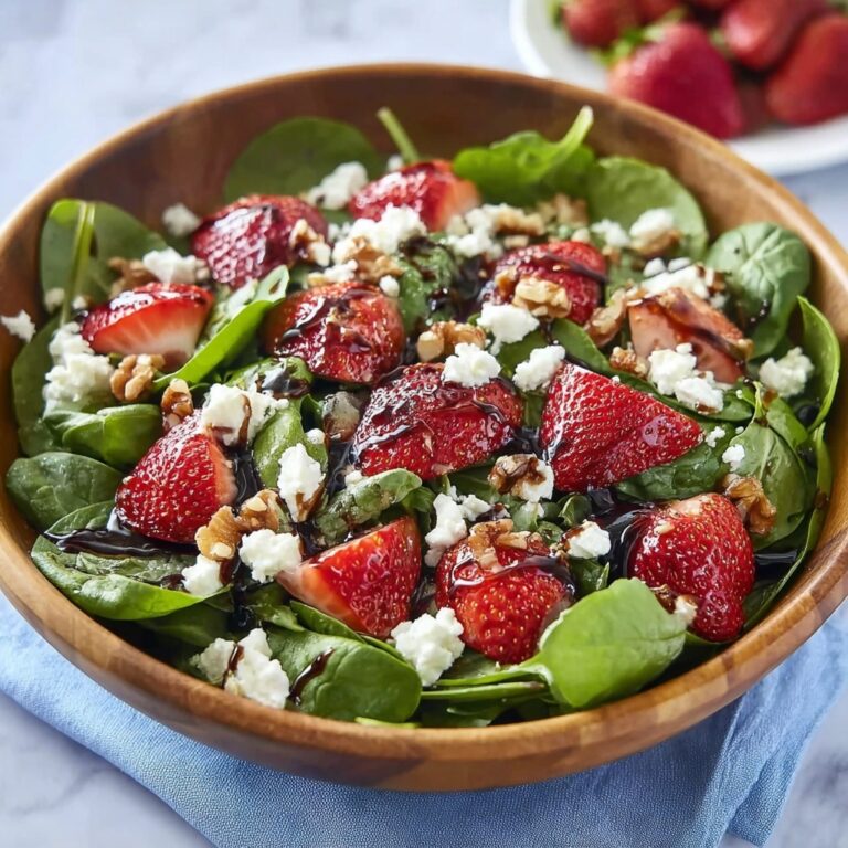Spinach Strawberry Salad with Feta Cheese Recipe