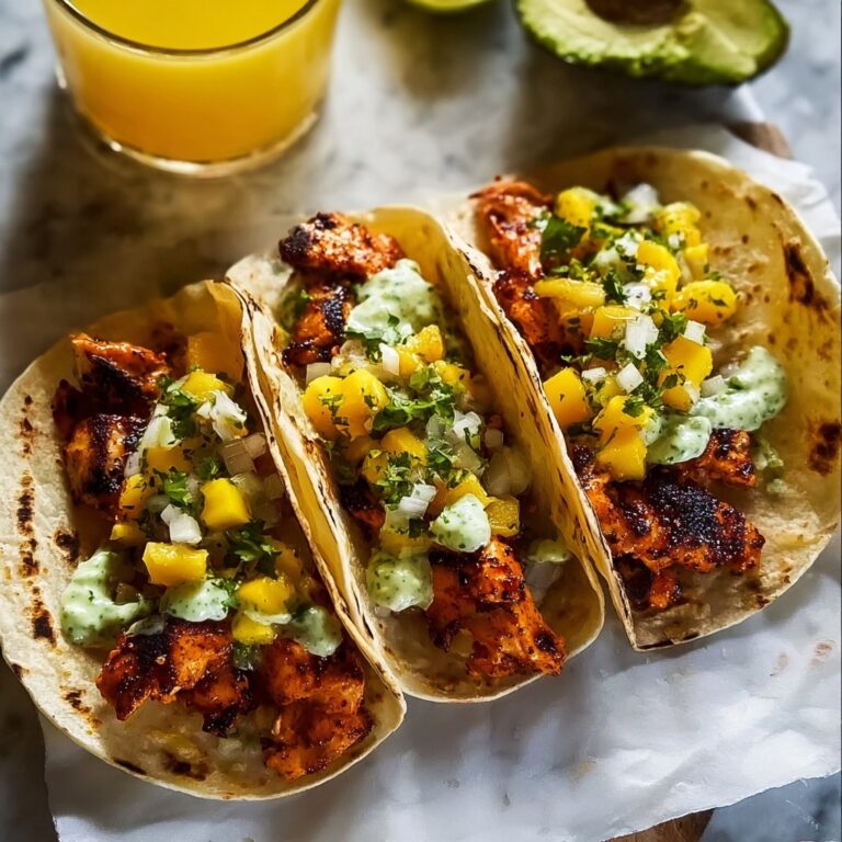 Crispy BBQ Salmon Tacos with Avocado Mango Salsa and Jalapeño Recipe
