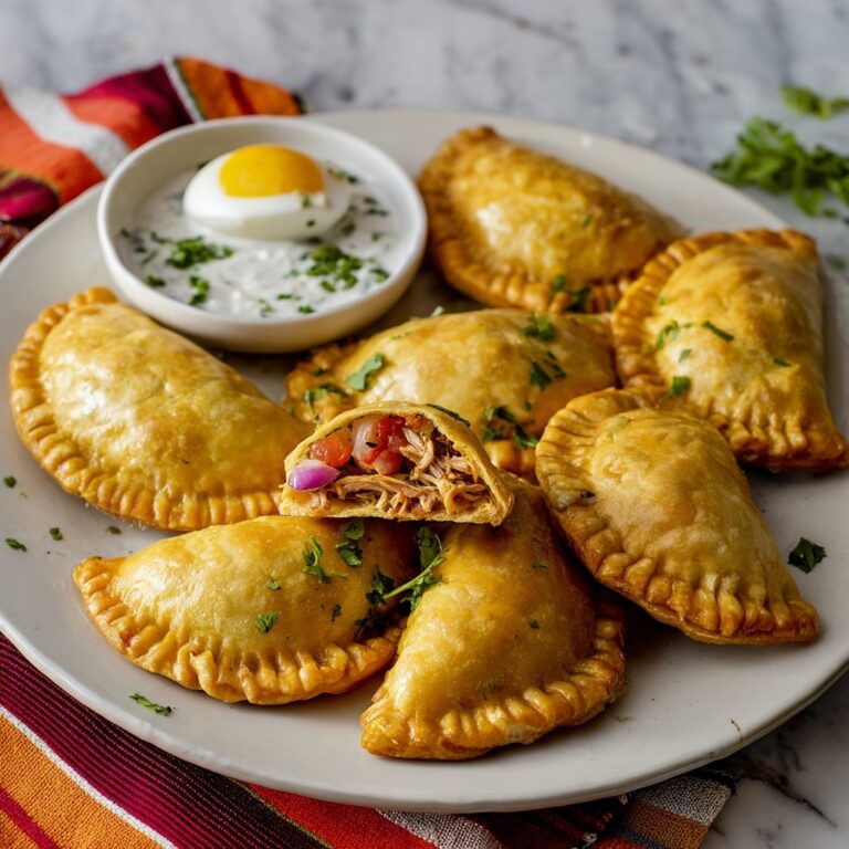 Golden Chicken Empanadas with Flaky Pastry Recipe
