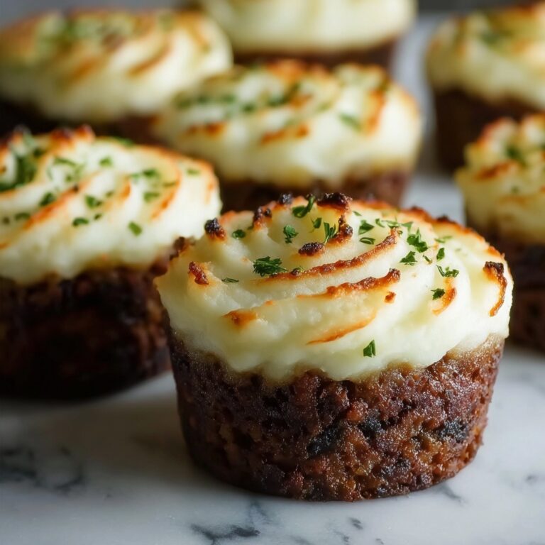 Meatloaf Cupcakes with Whipped Potato Topping Recipe