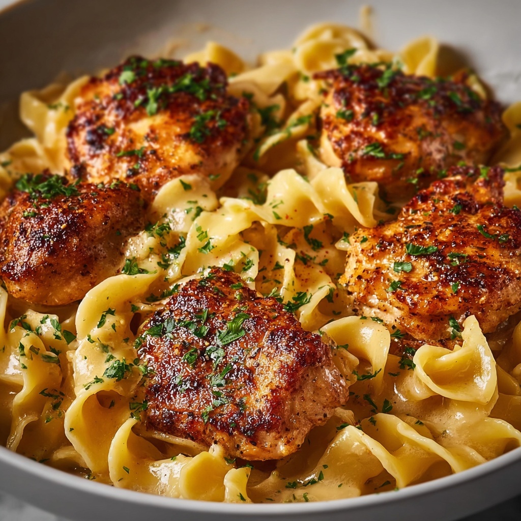 One-Pan Chicken with Buttered Noodles Recipe - Recipe Image