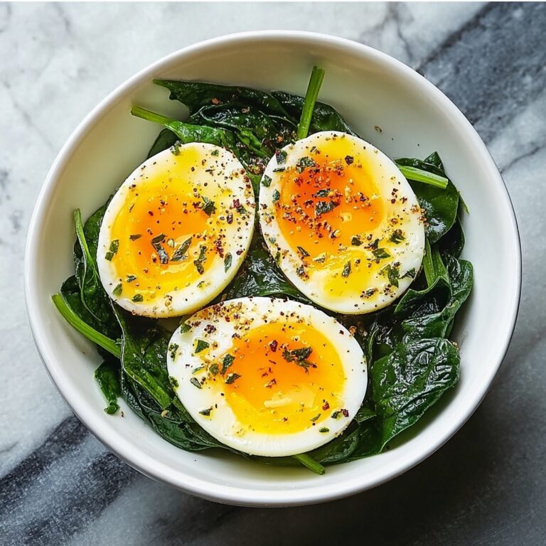 Hard-Boiled Egg and Spinach Breakfast Salad Recipe