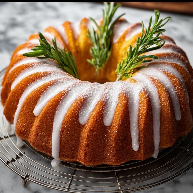 Rosemary-Lemon Bundt Cake with Candied Rosemary Recipe