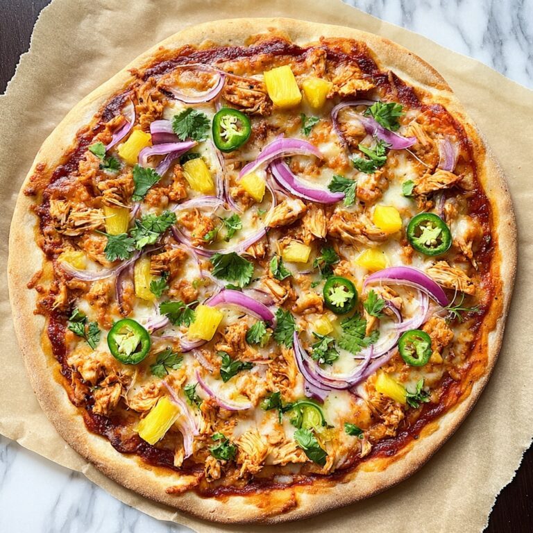 Pineapple Jalapeño BBQ Chicken Pizza Recipe