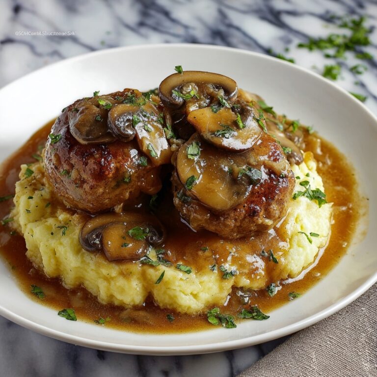 Bobby Flay Salisbury Steak with Mushroom Gravy Recipe