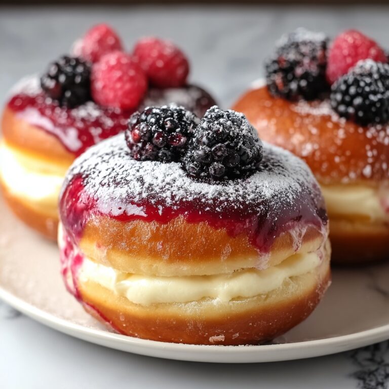 Summer Fruit Cheesecake Stuffed Brioche Doughnuts Recipe