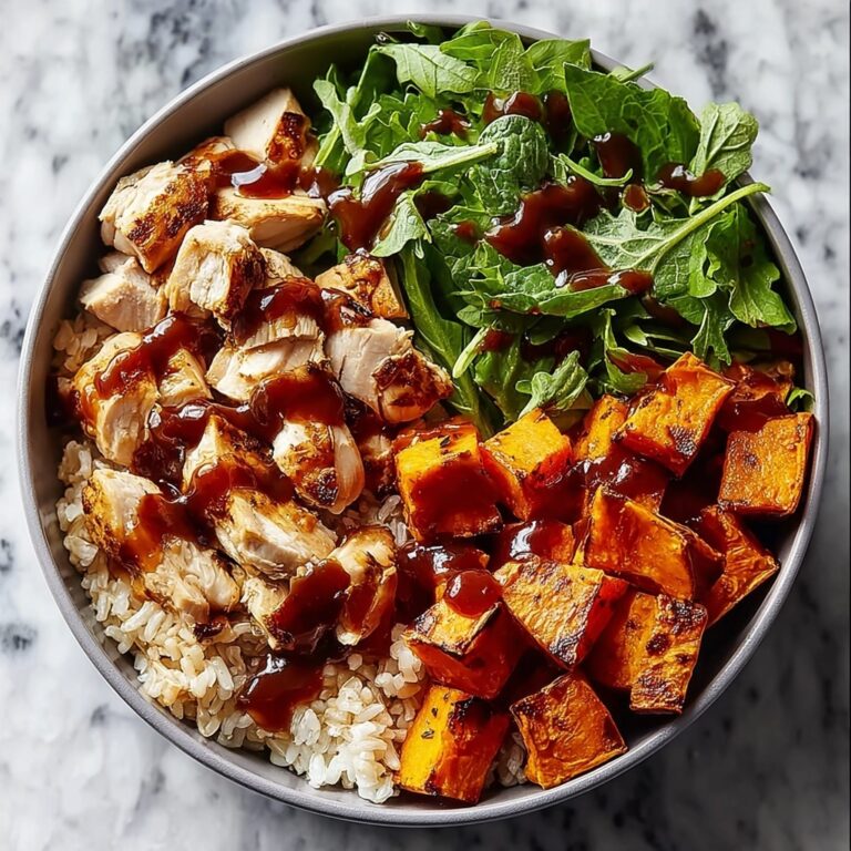 BBQ Chicken & Roasted Sweet Potato Bowls Recipe