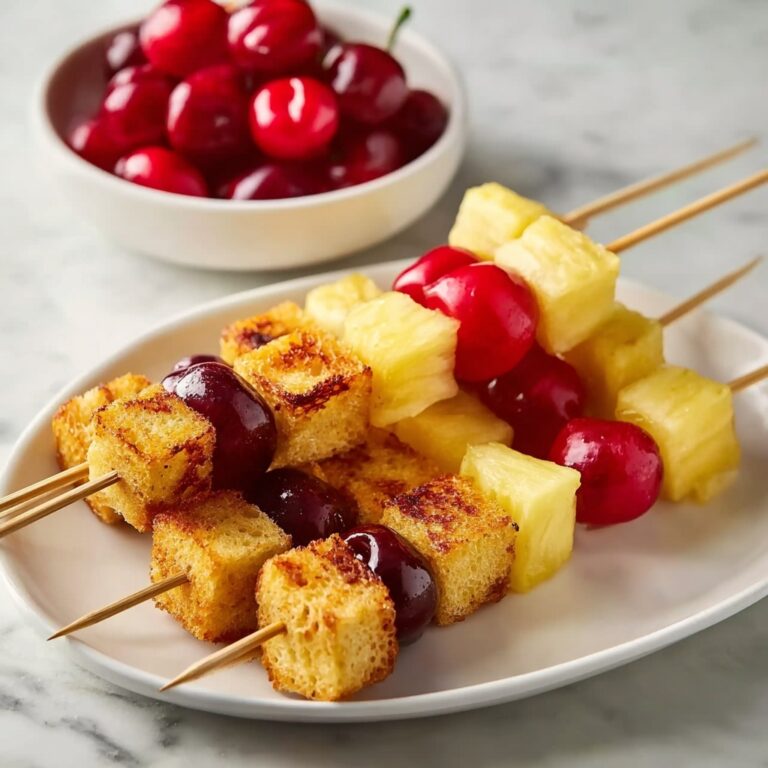Pineapple Upside Down Cake Kabobs Recipe