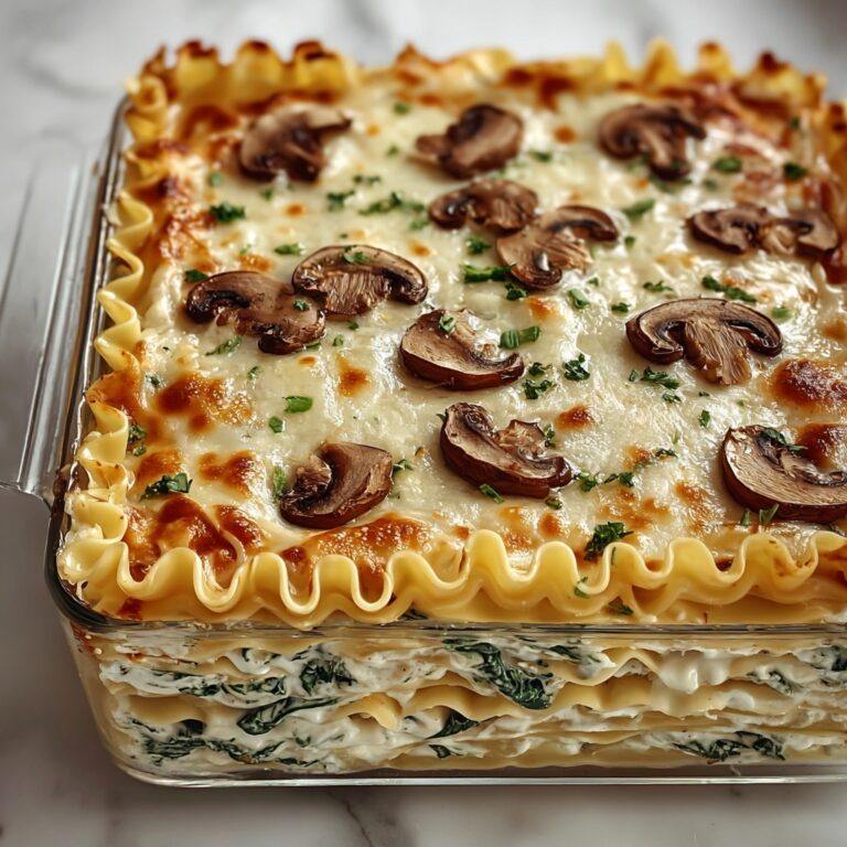 Creamy Spinach Mushroom Lasagna Recipe