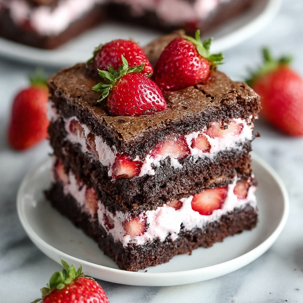Strawberry Brownies Recipe - Recipe Image
