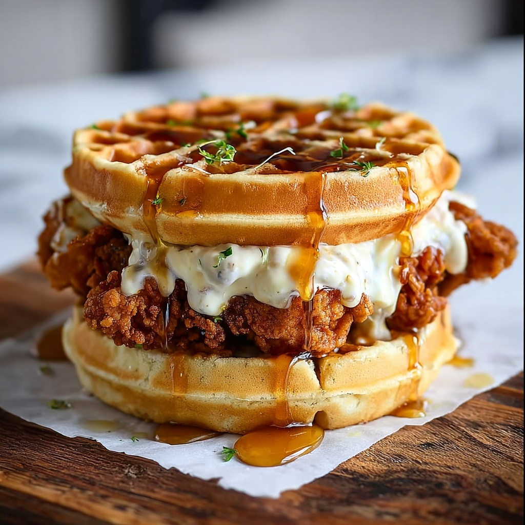 Chicken and Waffles Sliders Recipe - Recipe Image