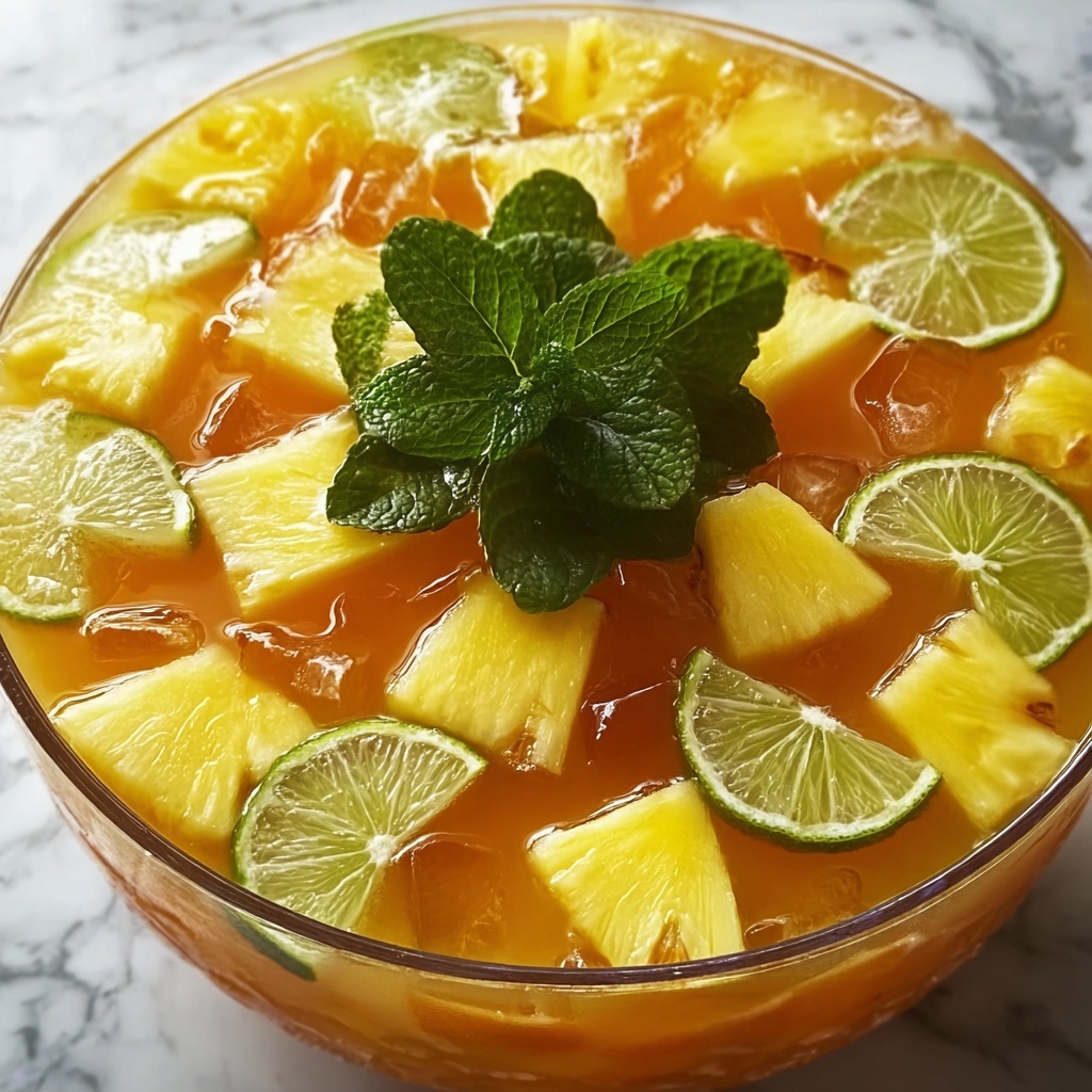 Tropical Pineapple Lemonade Punch Recipe - Recipe Image