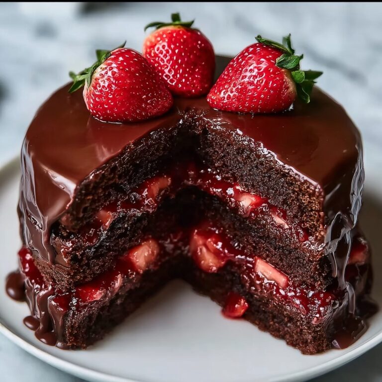 Chocolate Cake with Strawberry Filling Recipe