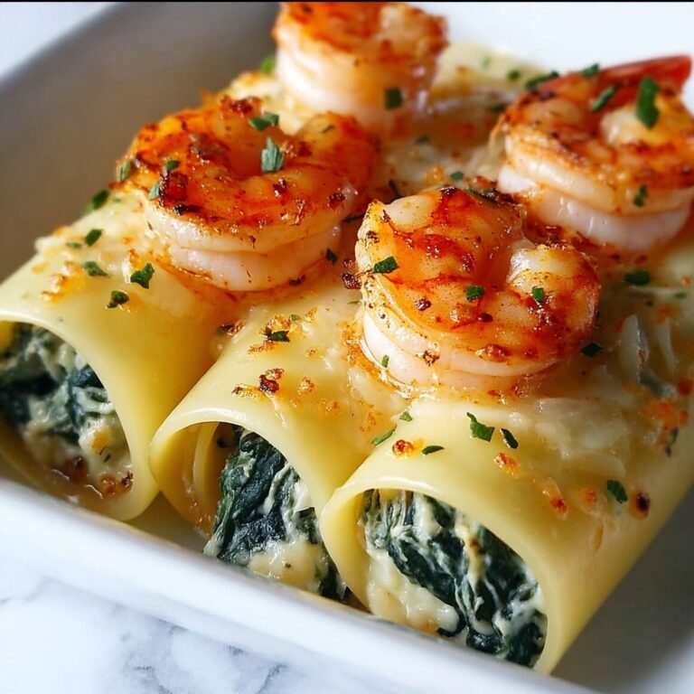 Shrimp and Spinach Stuffed Pasta Rolls Recipe