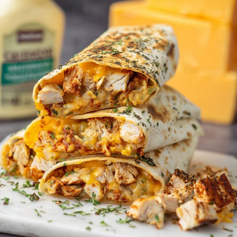 Cheesy Chicken Wraps Recipe