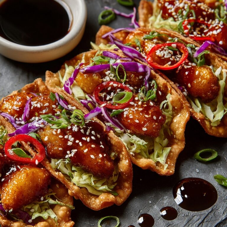 Crispy Chicken Wonton Tacos Recipe