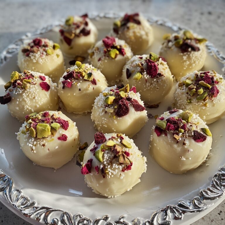 Cranberry Pistachio White Chocolate Truffles Recipe