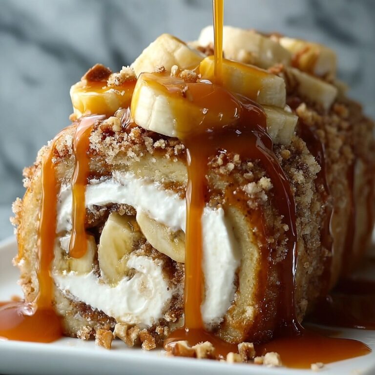 Banana Caramel Roll Cake Recipe