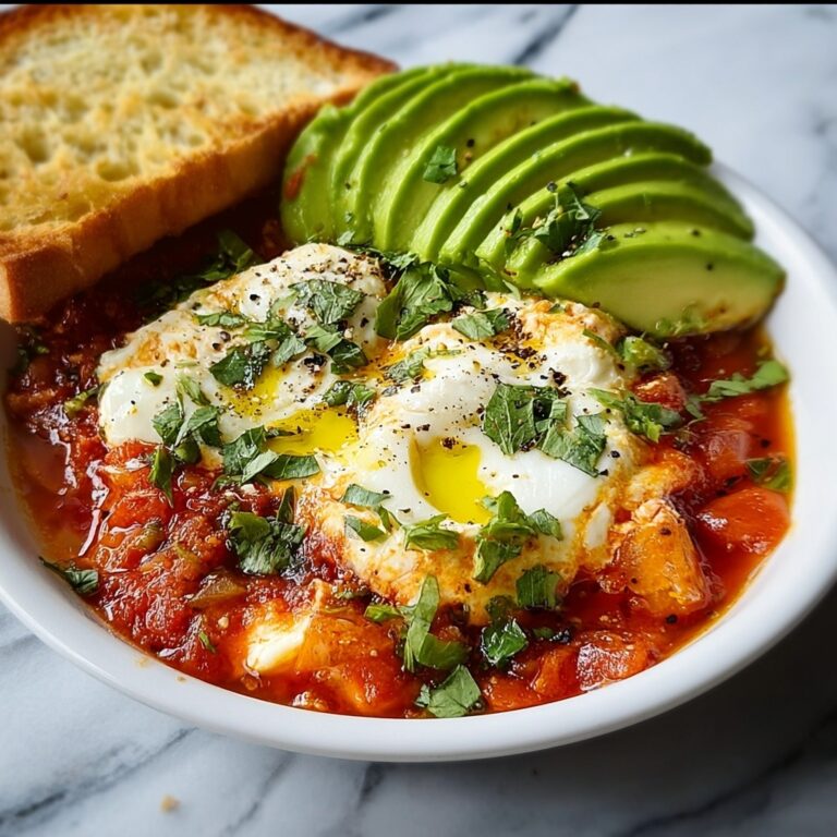 Shakshuka with Feta & Avocado Salad Recipe