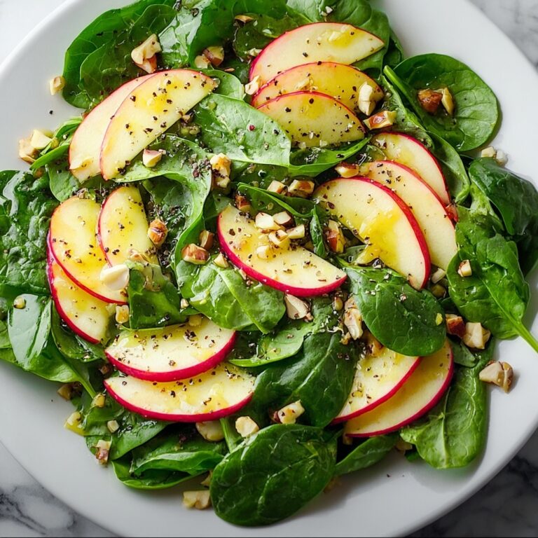 Apple Spinach Salad with Honey-Mustard Lemon Dressing Recipe