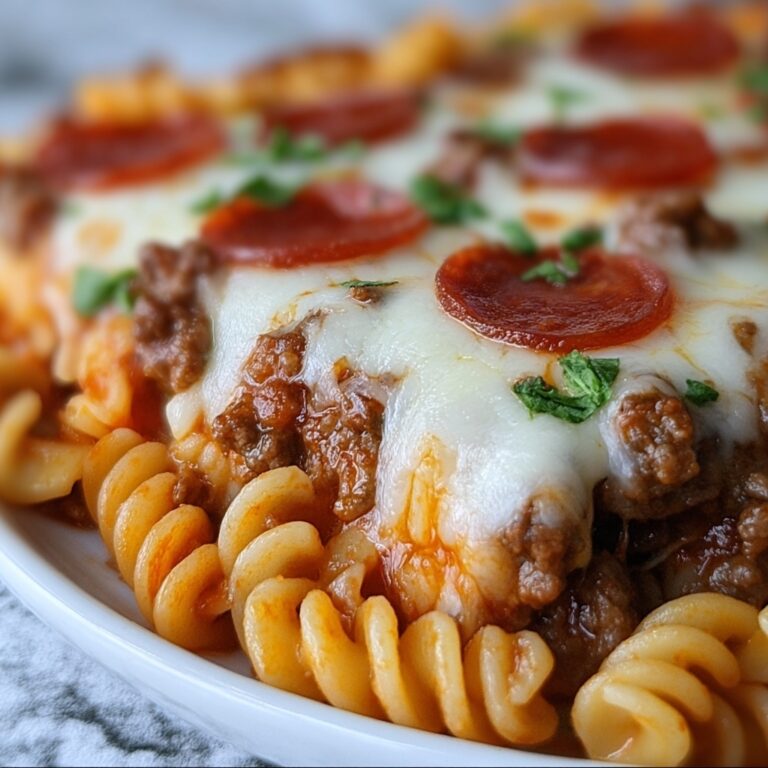 Cheesy Beef and Pepperoni Pasta Bake Recipe