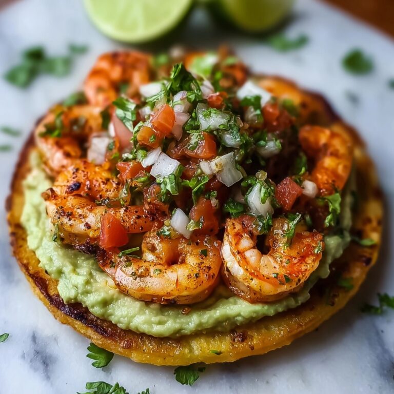 Grilled Shrimp Tostadas with Guacamole & Pico de Gallo Recipe