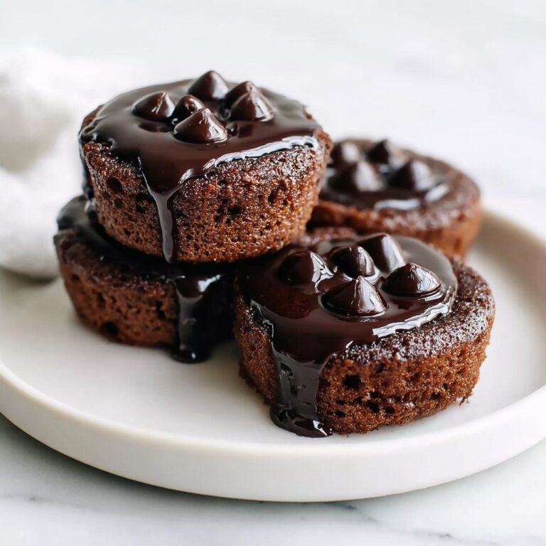 Mini Chocolate Fudge Cakes with Fresh Berries and Whipped Cream Recipe