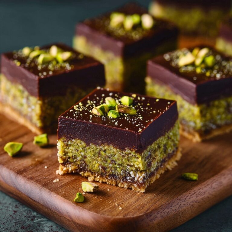 Chocolate and Pistachio Bars Recipe