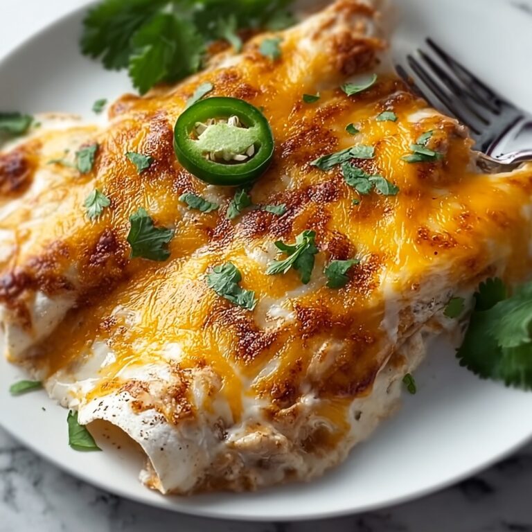 Jalapeño Popper Cheesy Chicken Enchiladas with Creamy Sauce Recipe