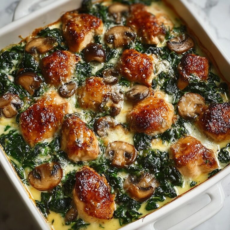 Chicken, Spinach, and Mushroom Low Carb Oven Dish Recipe
