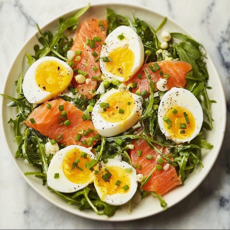 Smoked Salmon Salad in Creamy Caper Chive Dressing Recipe