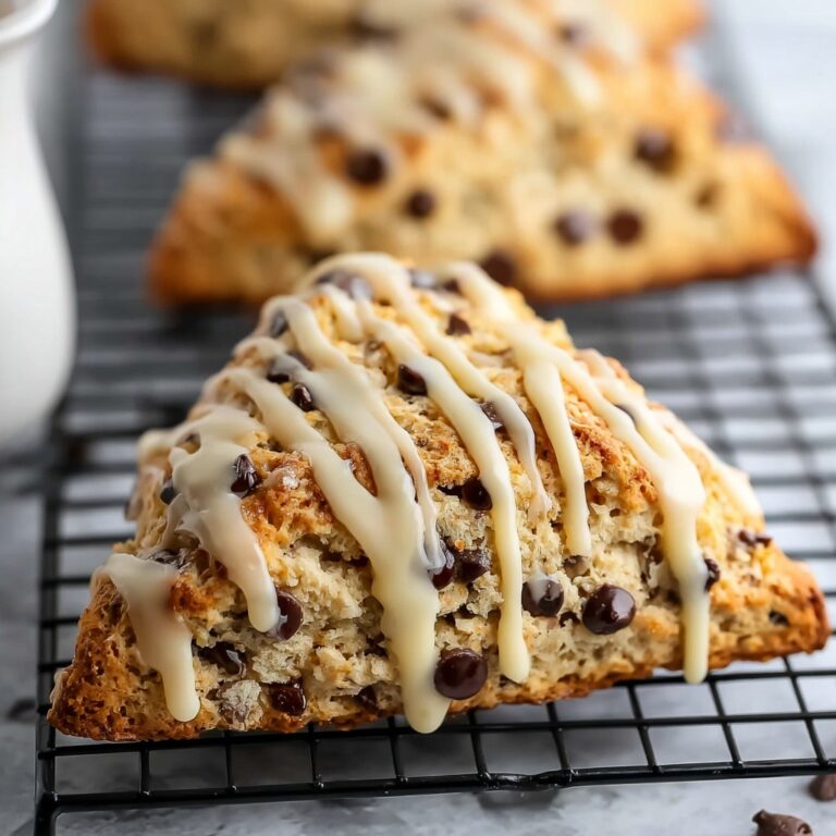 Banana Chocolate Chip Scones with Cinnamon Drizzle Recipe