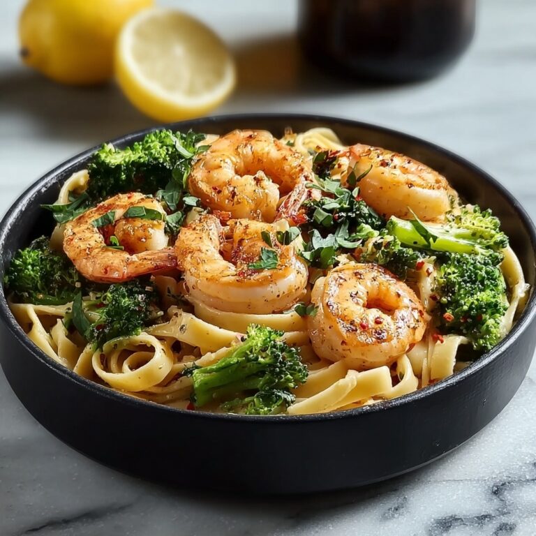 Lemon Pepper Shrimp and Broccoli Pasta Recipe