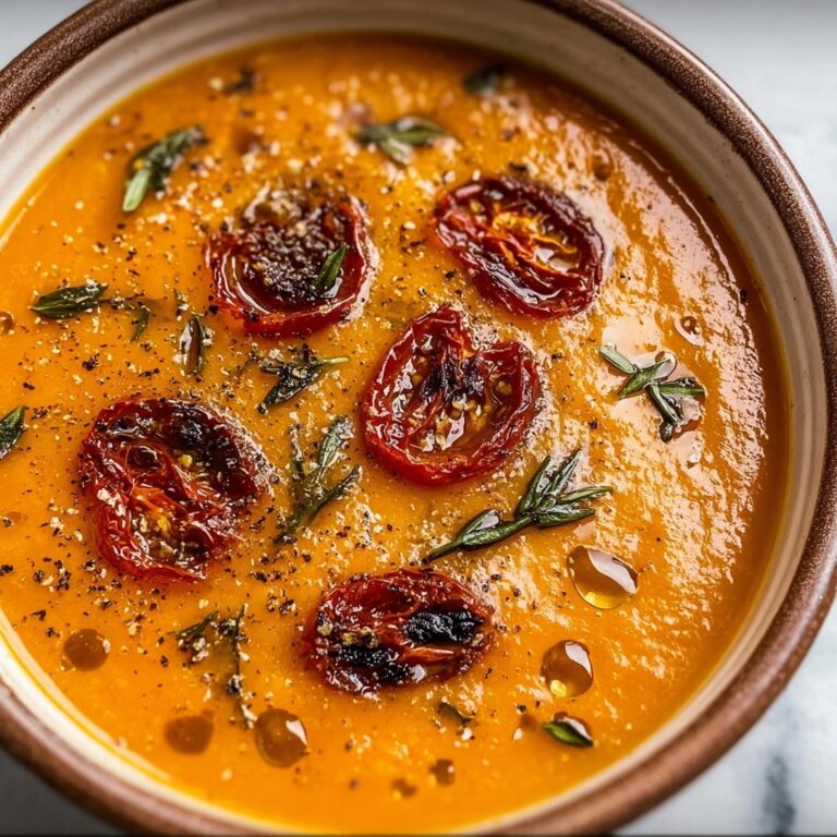 Creamy Roasted Garlic Tomato Soup Recipe