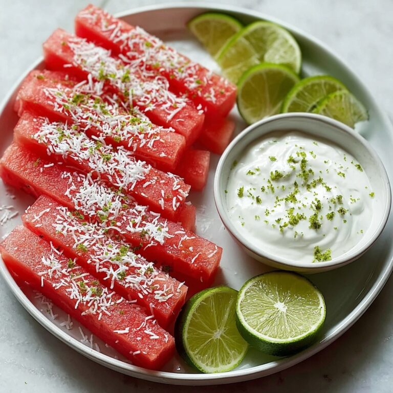 Watermelon Fries with Coconut Lime Dip Recipe