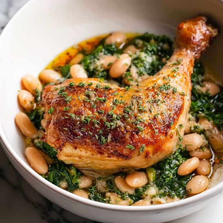One-Pan Crispy Chicken with Cannellini Beans and Pistachio Pesto Recipe
