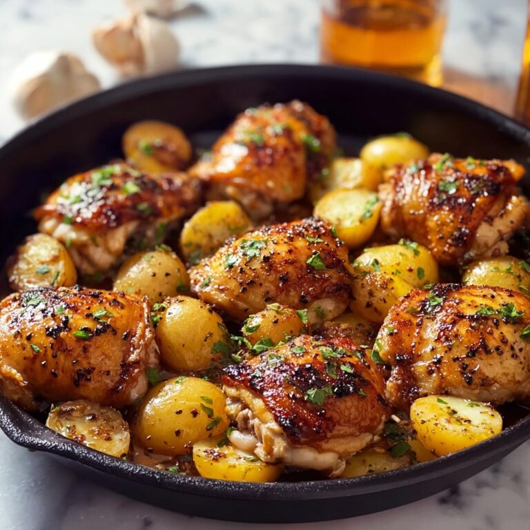 Garlic Parmesan Chicken and Potatoes (One-Pan Dinner) Recipe