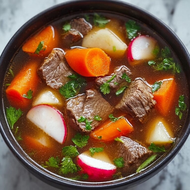 Beef Soup with Carrots and Radish Recipe