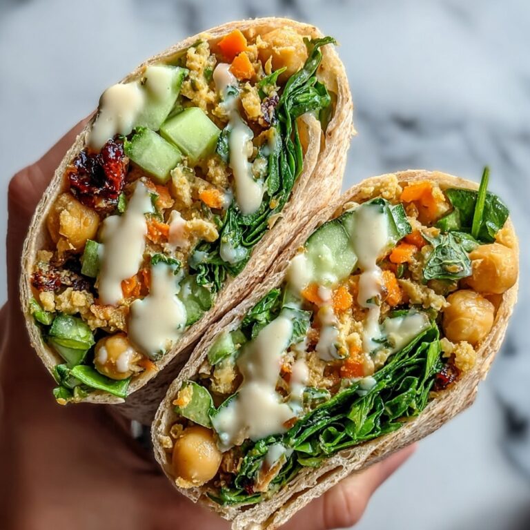 Vegan Lemon Tahini Chickpea Wraps Recipe